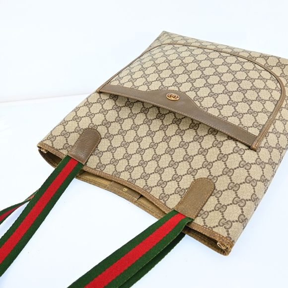 Auth Gucci Tote Bag Sherry Line Browns #73241G17B - Picture 3 of 15